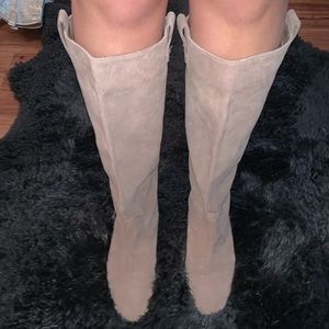 Michael Kors suede taupe boots